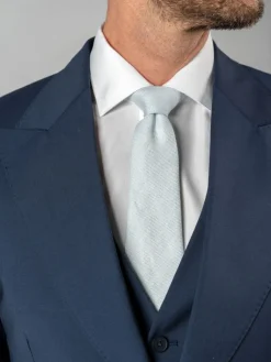 The Nines Cravates Par Couleur|Cravate Mariage*Cravate bleu ciel en lin et coton Verone