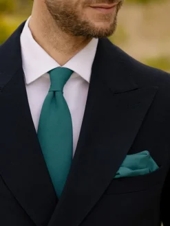 The Nines Cravate Mariage|Cravate Soie*Cravate bleu canard en soie Amalfi