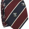 The Nines Cravates Par Couleur|Cravate À Motif*Cravate club en soie bleu marine et bordeaux à motifs