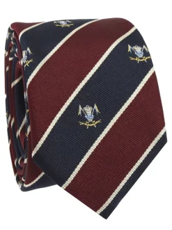 The Nines Cravates Par Couleur|Cravate À Motif*Cravate club en soie bleu marine et bordeaux à motifs