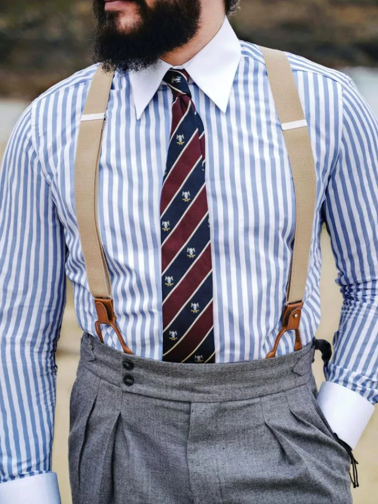 The Nines Cravates Par Couleur|Cravate À Motif*Cravate club en soie bleu marine et bordeaux à motifs
