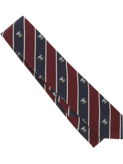 The Nines Cravates Par Couleur|Cravate À Motif*Cravate club en soie bleu marine et bordeaux à motifs