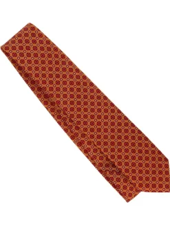 The Nines Cravates Par Couleur|Cravate À Motif*Cravate en laine orange à motifs rétro