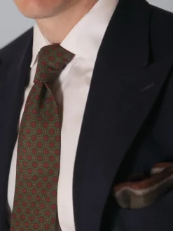 The Nines Cravates Par Couleur|Cravate À Motif*Cravate en laine verte à motifs rétro