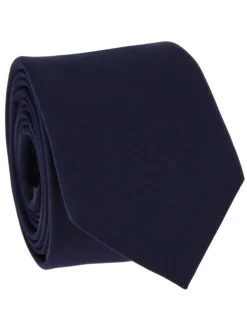 The Nines Cravates Par Couleur|Cravate Soie*Cravate en satin bleu nuit Monte Carlo