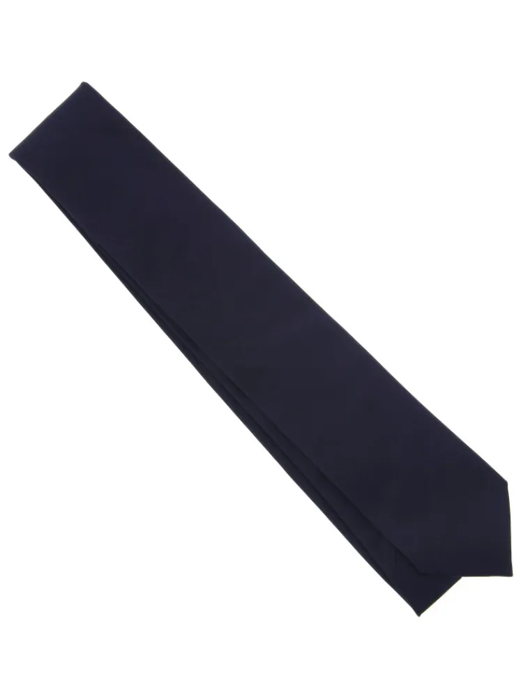 The Nines Cravates Par Couleur|Cravate Soie*Cravate en satin bleu nuit Monte Carlo