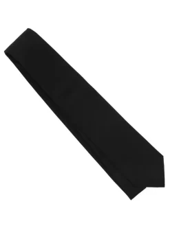 The Nines Cravates Par Couleur|Cravate Soie*Cravate en satin noir Monte Carlo