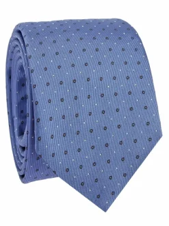 The Nines Cravates Par Couleur|Cravate Soie*Cravate en soie bleu ciel à pois