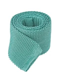 The Nines Cravates Par Couleur|Cravate Tricot*Cravate en tricot vert d'eau Monza
