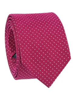 The Nines Cravates Par Couleur|Cravate Soie*Cravate framboise à pois blanc Washington DC