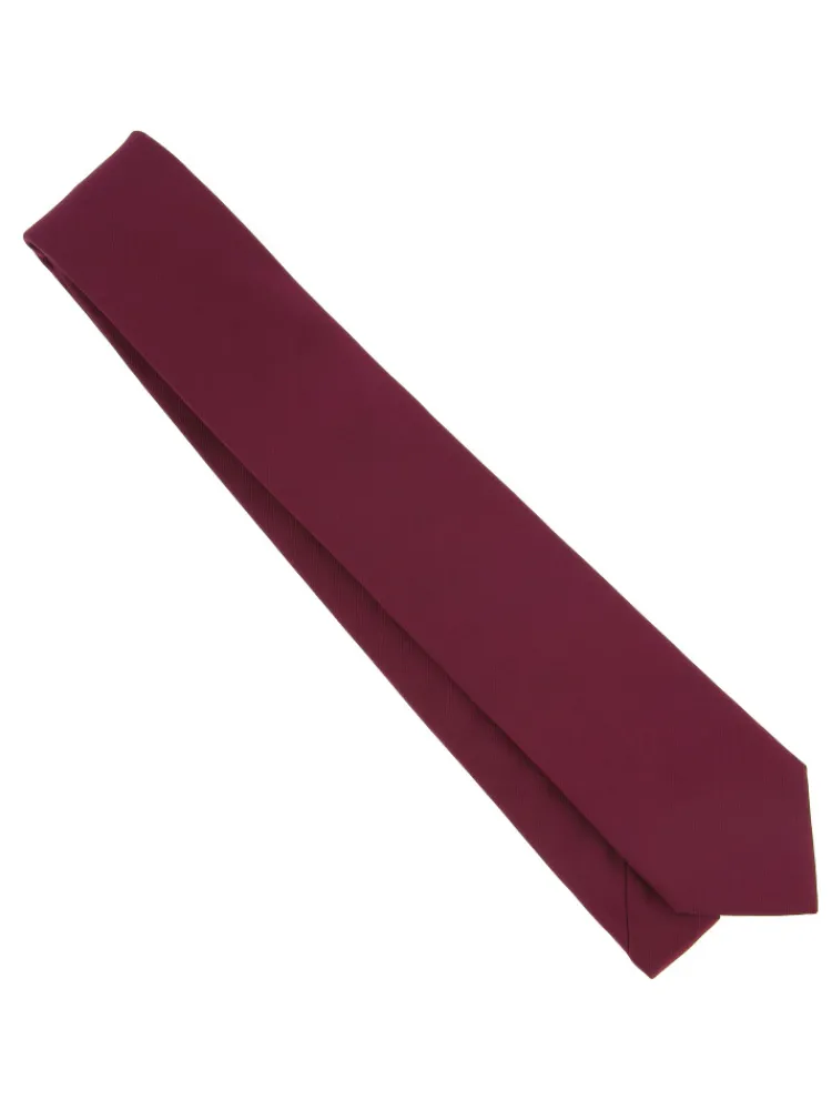 The Nines Cravates Par Couleur|Cravate Soie*Cravate framboise Côme
