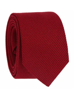 The Nines Cravates Par Couleur|Cravate Unie*Cravate grenadine de soie rouge Grenadines IV