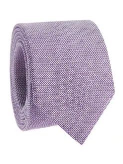 The Nines Cravates Par Couleur|Cravate En Lin*Cravate grenadine soie et lin violet Capri