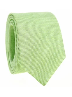 The Nines Cravates Par Couleur|Cravate Grenadine De Soie*Cravate grenadine soie et lin vert frais Capri