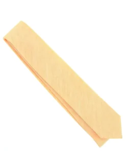 The Nines Cravates Par Couleur|Cravate Mariage*Cravate jaune en soie et lin nattés Bergame