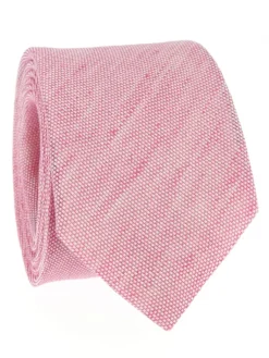 The Nines Cravates Par Couleur|Cravate Mariage*Cravate rose en lin et coton Verone