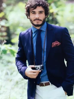 The Nines Cravates Par Couleur|Cravate Tricot*Cravate tricot bleu marine Monza