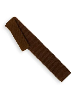 The Nines Cravates Par Couleur|Cravate Tricot*Cravate tricot chocolat Monza