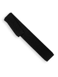 The Nines Cravates Par Couleur|Cravate Tricot*Cravate tricot noir Monza
