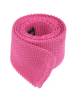 The Nines Cravate Tricot|Cravate Tricot De Soie*Cravate tricot rose vif Monza
