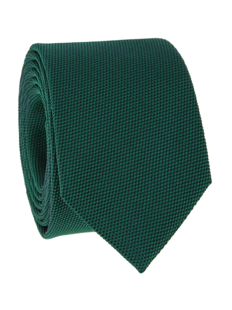 The Nines Cravates Par Couleur|Cravate Soie*Cravate vert anglais en soie nattée Saint-Honoré