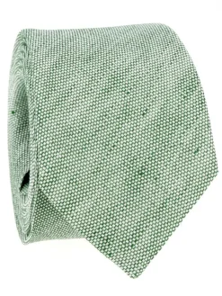 The Nines Cravates Par Couleur|Cravate Mariage*Cravate vert olive en lin et coton Verone