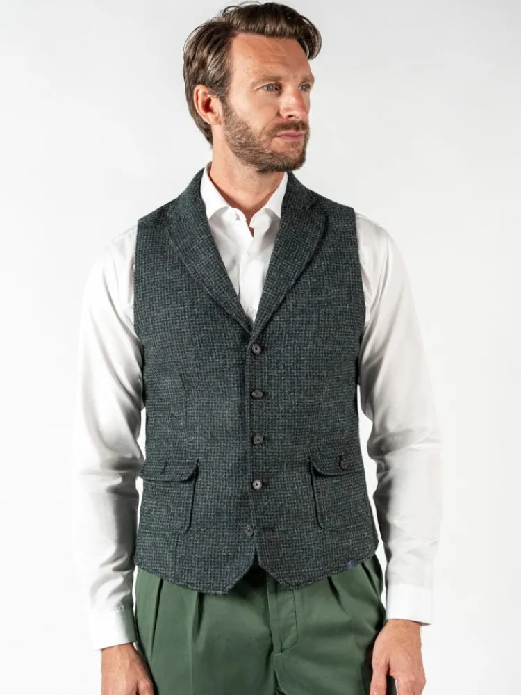 The Nines Gilet Homme*Gilet homme en laine mélangée vert