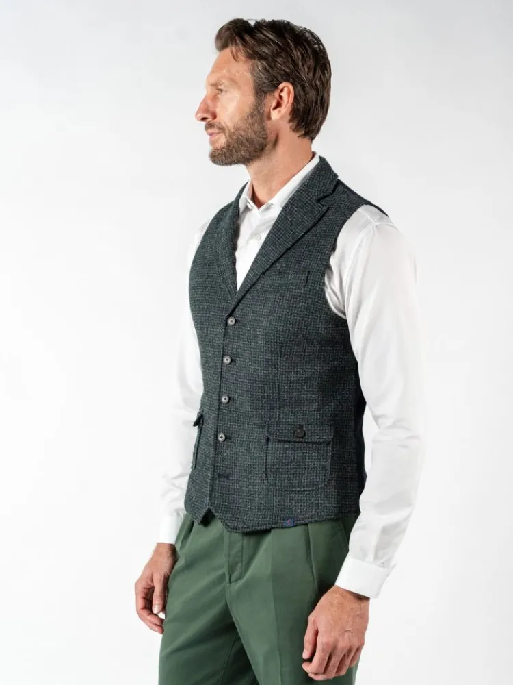 The Nines Gilet Homme*Gilet homme en laine mélangée vert