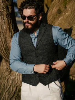 The Nines Gilet Homme*Gilet homme en laine mélangée vert