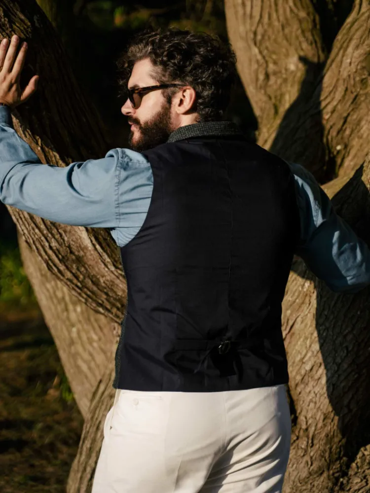 The Nines Gilet Homme*Gilet homme en laine mélangée vert