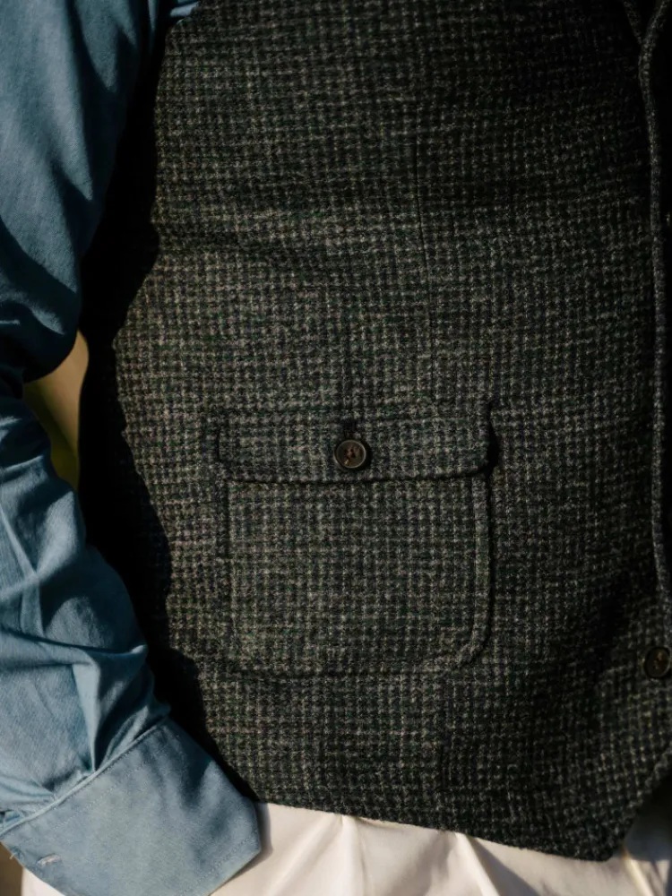 The Nines Gilet Homme*Gilet homme en laine mélangée vert