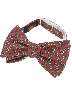 The Nines Noeud Papillon Par Couleur|Noeud Papillon Prénoué*Nœud papillon rouge prénoué en soie à motifs disques
