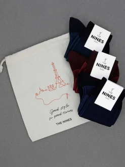 The Nines Chaussettes Fil D'Écosse|Chaussettes Rayées*Pack de 3 paires de chaussettes fil d'Écosse striées