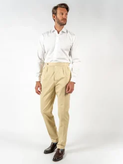 The Nines Pantalon À Pinces*Pantalon à pinces beige - Bilbao