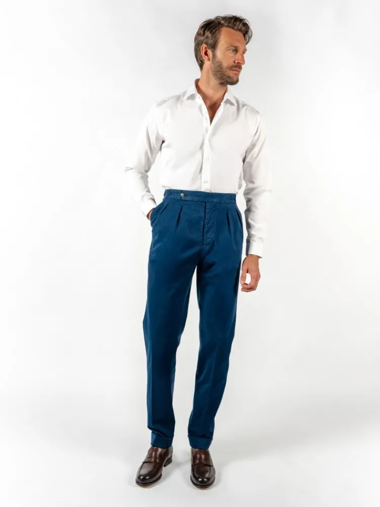 The Nines Pantalon À Pinces*Pantalon à pinces bleu marine - Bilbao