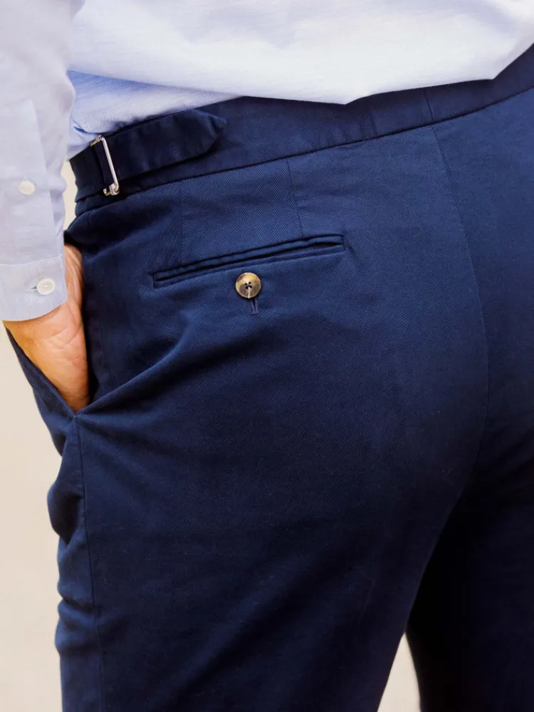 The Nines Pantalon À Pinces*Pantalon à pinces bleu marine - Bilbao