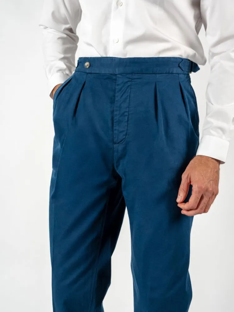 The Nines Pantalon À Pinces*Pantalon à pinces bleu marine - Bilbao