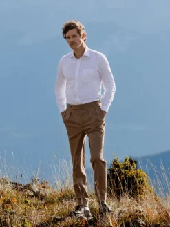 The Nines Pantalon À Pinces*Pantalon à pinces havane - Bilbao