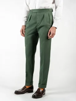 The Nines Pantalon À Pinces*Pantalon à pinces vert thym - Bilbao