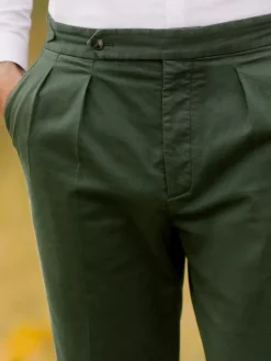 The Nines Pantalon À Pinces*Pantalon à pinces vert thym - Bilbao