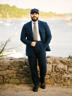 The Nines Pantalon À Pinces*Pantalon taille haute bleu marine - Litha