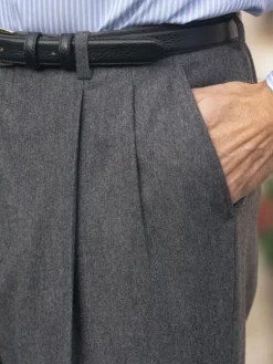 The Nines Pantalon Flanelle|Pantalon Taille Haute*Pantalon taille haute en flanelle grise - Faro