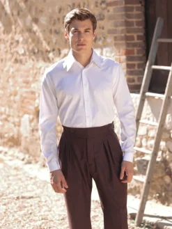 The Nines Pantalon Flanelle|Pantalon Taille Haute*Pantalon taille haute en flanelle marron Litha