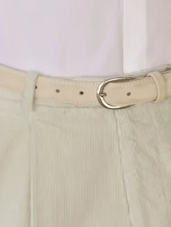 The Nines Pantalon Taille Haute*Pantalon taille haute en velours écru - Faro