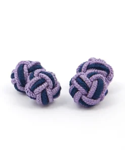 Maison du Bouton de Manchette Passementerie|Bouton De Manchette Rond*Passementerie bleu marine et parme Bombay