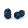 Maison du Bouton de Manchette Passementerie|Bouton De Manchette Rond*Passementerie bleu marine et vert Bombay