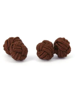 Maison du Bouton de Manchette Passementerie|Bouton De Manchette Rond*Passementerie marron Bombay