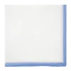 The Nines Pochette Costume|Pochette Costume*Pochette de costume en lin blanc avec ourlet bleu ciel