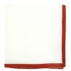 The Nines Pochette Costume|Pochette Costume*Pochette de costume en lin blanc avec ourlet terre battue