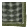 The Nines Pochette Costume|Pochette Costume*Pochette de costume en soie verte à motifs carrés bleu